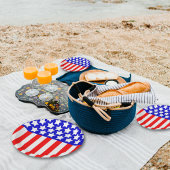 Stars N Stripes Red White Blue Pappteller