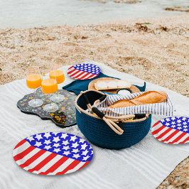 Stars N Stripes Red White Blue Pappteller