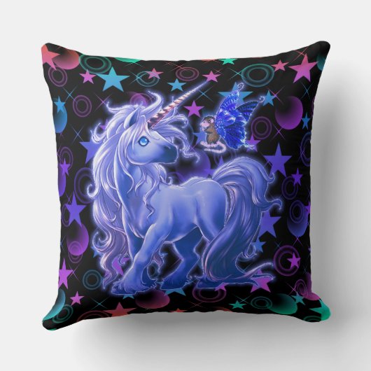 Stars 'n Stuff Blue Unicorn Kissen (Rückseite)