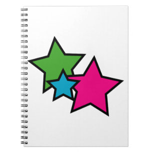 Stars Neon Notizblock