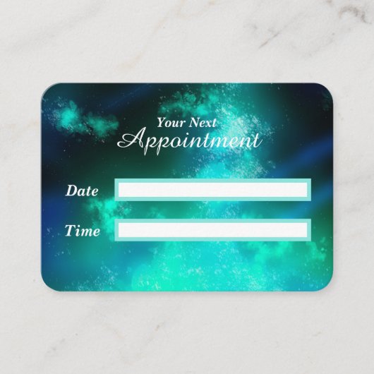 Stars Night Sky Midnight Emerald Green Terminkarte (Vorderseite)