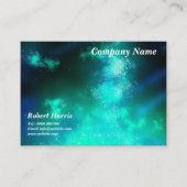 Stars Night Sky Midnight Emerald Green Visitenkarte (Vorderseite)