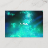 Stars Night Sky Midnight Emerald Green Visitenkarte (Rückseite)