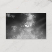 Stars Night Sky Midnight Gray Monochrome Visitenkarte (Rückseite)