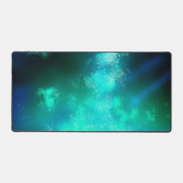 Stars Night Sky Midnight Milky Way Emerald Schreibtischunterlage