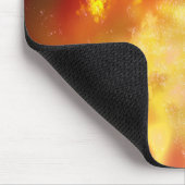 Stars Night Sky Mitternacht Milky Way Orange Mousepad (Ecke)