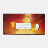 Stars Night Sky Mitternacht Milky Way Orange Schreibtischunterlage (Tastatur & Maus)