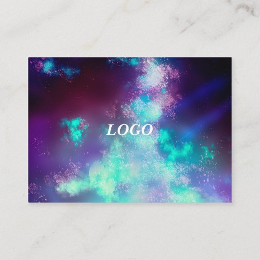 Stars Night Sky Mitternacht Neights Visitenkarte (Rückseite)