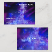 Stars Night Sky Mitternacht Pink Flare Visitenkarte (Vorne/Hinten)