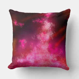 Stars Night Sky Mitternacht Pink Milky Way Kissen