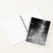 Stars Night Sky Mitternachtsgrau monochrom Milky W Notizblock (Innenseite)