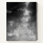 Stars Night Sky Mitternachtsgrau monochrom Milky W Notizblock (Rückseite)