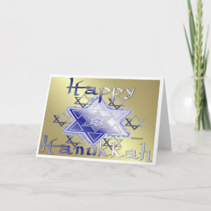 Stars o David Hanukkah Grußkarte Feiertagskarte
