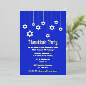 Stars of David Hanukkah Party Folieneinladung (Stehend vorne)
