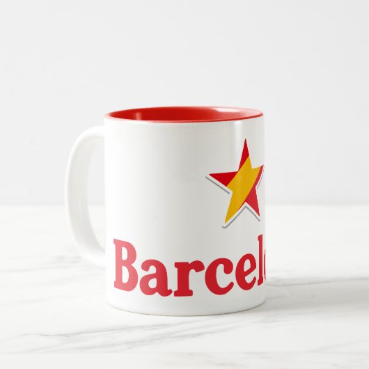 Stars of Spain – Barcelona Zweifarbige Tasse (Vorderseite Links)