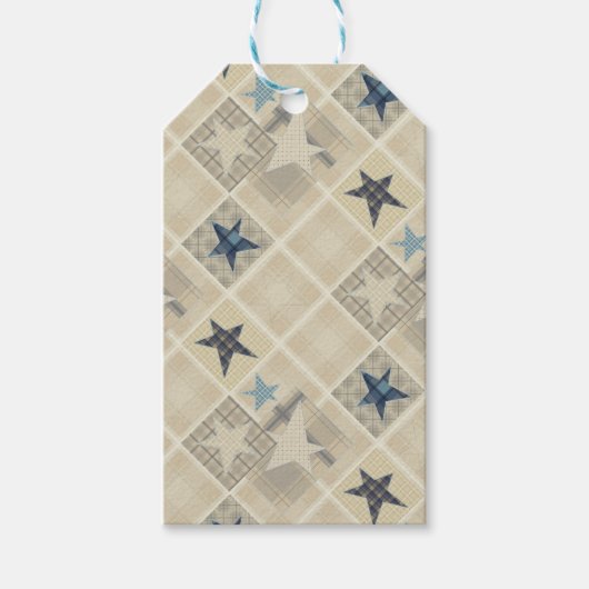 Stars, Patchwork Geschenkanhänger (Vorderseite)