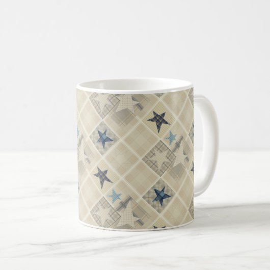 Stars, Patchwork Kaffeetasse (VorderseiteRechts)