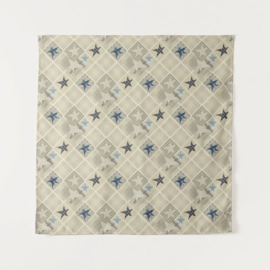 Stars, Patchwork Wandteppich (Vorderseite (Horizontal))