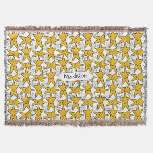 Stars Pattern individuelle Name werfen Decke