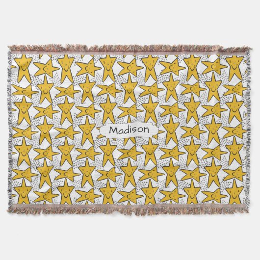 Stars Pattern individuelle Name werfen Decke (Vorderseite)
