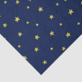 Stars Pattern Midnight Blue Seidenpapier (Detail)
