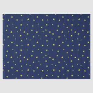 Stars Pattern Midnight Blue Seidenpapier