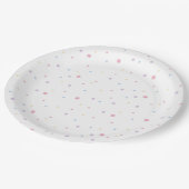 Stars Pattern Pastellfarben Pappteller (Schrägansicht)