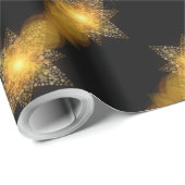 Stars Pattern Schwarz und Gold Star Lights Elegant Geschenkpapier (Rolleneckpunkt)