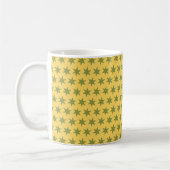 Stars Pattern Trending Colors Gold Green Yellow Kaffeetasse (Links)