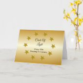 Stars Personalisiert 50. Hochzeitskarte Karte (Gelbe Blume)
