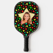 Stars Pickleball Star Player Custom Foto Colorful Schläger (Rückseite)