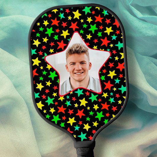 Stars Pickleball Star Player Custom Foto Colorful Schläger