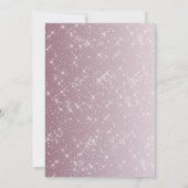 Stars Pink Abstrakte Hochzeit Einladung (Rückseite)