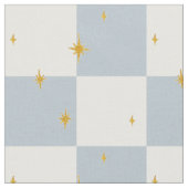 Stars plaid Check magical sage blue  Stoff (Nahaufnahme)