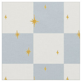 Stars plaid Check magical sage blue  Stoff