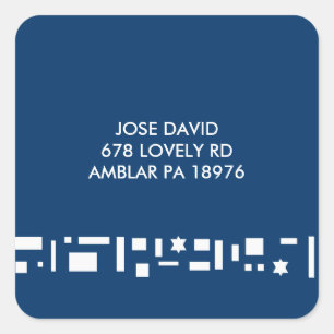 Stars & Quadrate REPLANEN RETURN ADDRES Aufkleber