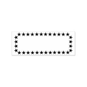 Stars-Rahmen-Rubber-Briefmarke Gummistempel