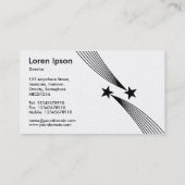 Stars schießen - Schwarz auf Weiß (Gold) Visitenkarte (Rückseite)