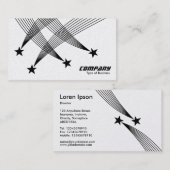 Stars schießen - Schwarz auf Weiß (Platin) Visitenkarte (Vorne/Hinten)