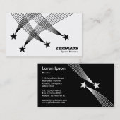 Stars schießen - Schwarz auf Weiß (zwei Tone) Visitenkarte (Vorne/Hinten)