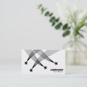 Stars schießen - Schwarz auf Weiß (zwei Tone) Visitenkarte (Stehend Vorderseite)