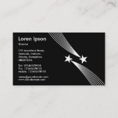 Stars schießen - Schwarz auf Weiß (zwei Tone) Visitenkarte (Rückseite)