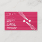 Stars schießen - Weiß auf gebürsteter Crimson Visitenkarte (Rückseite)