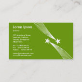 Stars schießen - Weiß auf Grün 669900 Visitenkarte (Rückseite)