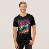 Stars Shine Proud Tri-Blend Shirt (Vorderseite voll)