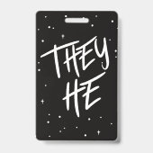 Stars Sie/Er Pronouns Ausweis (Rückseite)