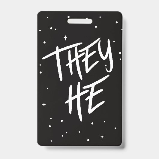 Stars Sie/Er Pronouns Ausweis (Vorderseite)