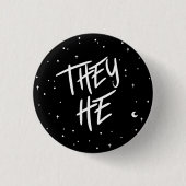 Stars Sie/Er Pronouns Button (Vorderseite)