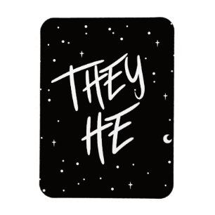 Stars Sie/Er Pronouns Magnet