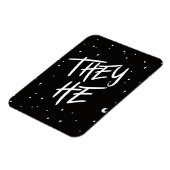 Stars Sie/Er Pronouns Magnet (Linke Seite)